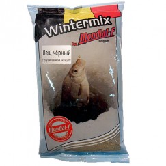 Прикормка зимняя Mondial-F Wintermix Bream Black Fluo 1 кг (Лещ, черный, запах червя)